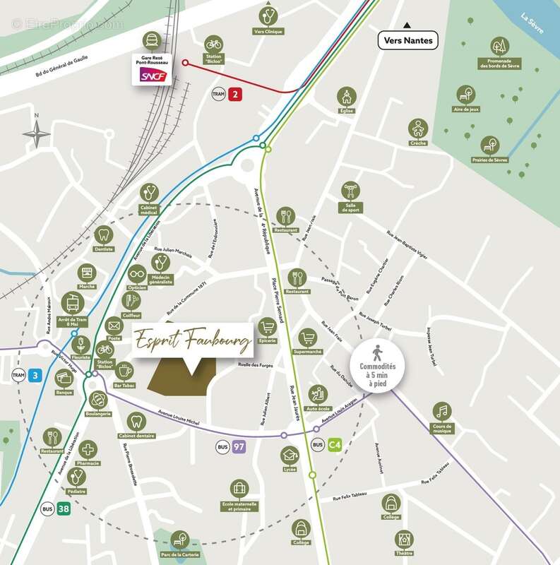 Esprit faubourg à Reze