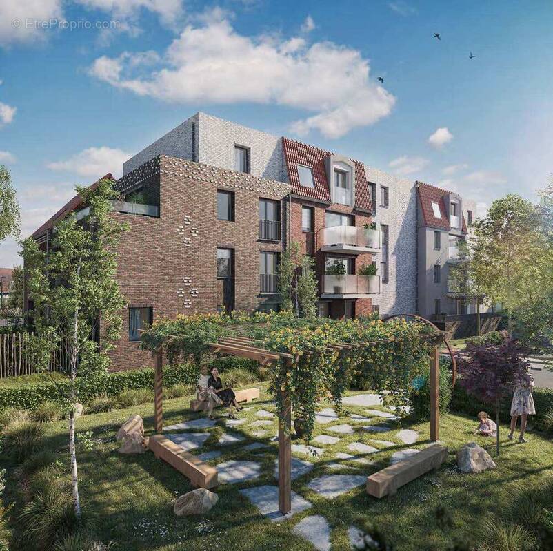 Mouvaux au pied des commerces et du parc du hautmont à Mouvaux