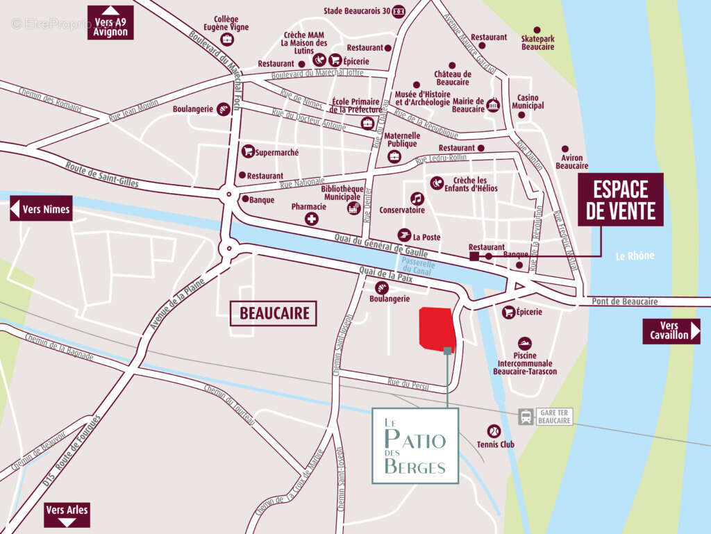 Le patio des berges à Beaucaire