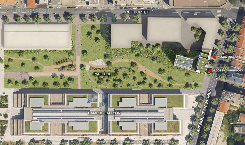 Côté parc à Lyon 7e Arrondissement