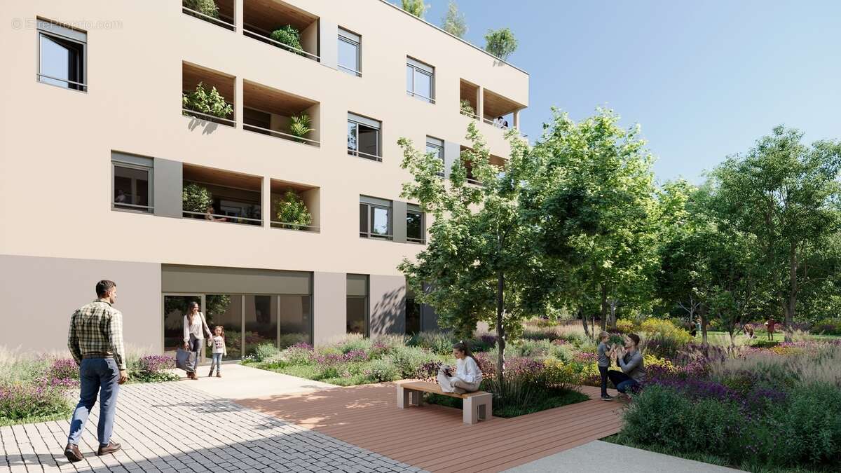 Résidence côté parc à Bron