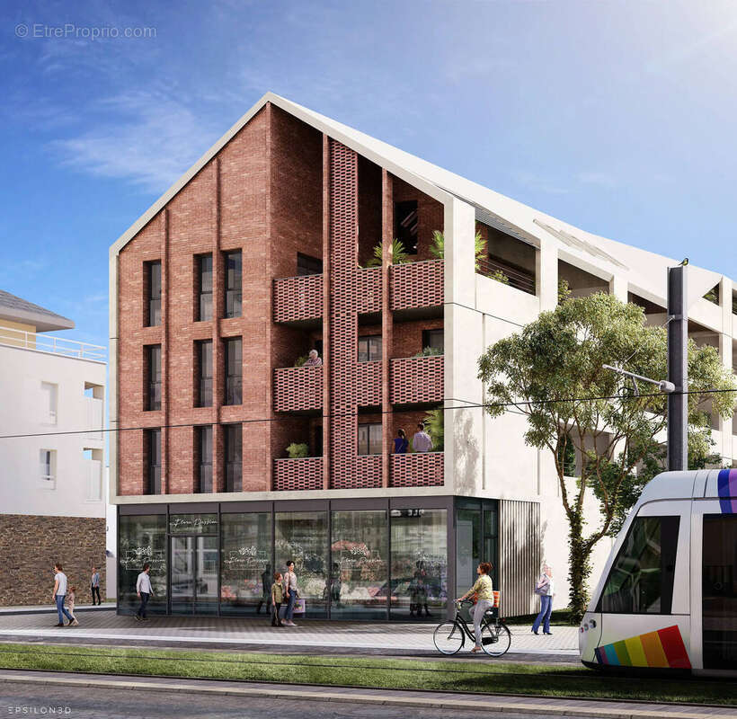 Avrillé au pied de la ligne de tramway a à Avrille