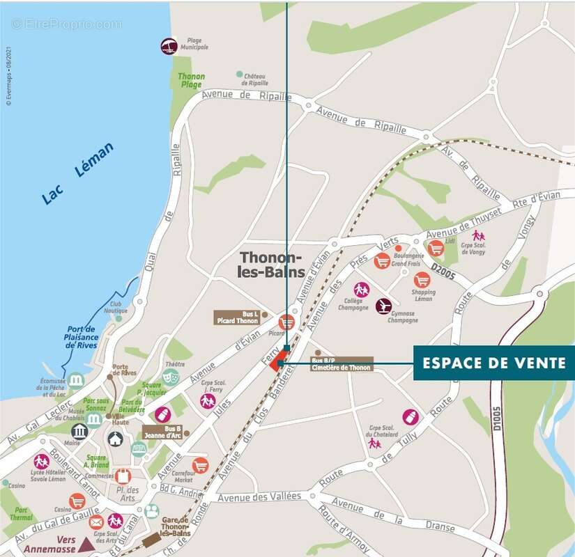 Jardins sur le lac à Thonon Les Bains